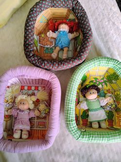 Cabbage Patch Kids Dolls with Fabric Carriers – Set of 3
