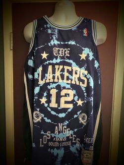 Los Angeles Lakers #12 TDE SchoolBoy Q, Kendrick Lamar Special Edition Tie Dye Basketball Jersey -S.M.L.