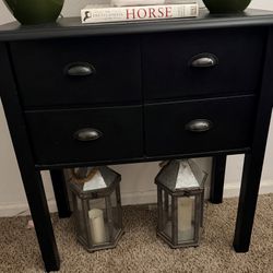Black Table Two Door Storage 