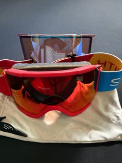 Smith ChromaPop Ski/Snowboard Goggles – Red Frame + Extra Lens + Bag – Used
