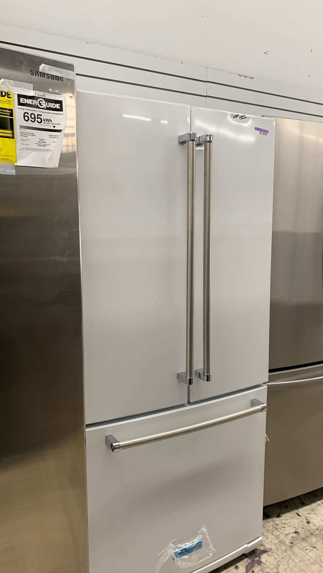 Apartment Size Kitchen Aid French Door Fridge , In White !