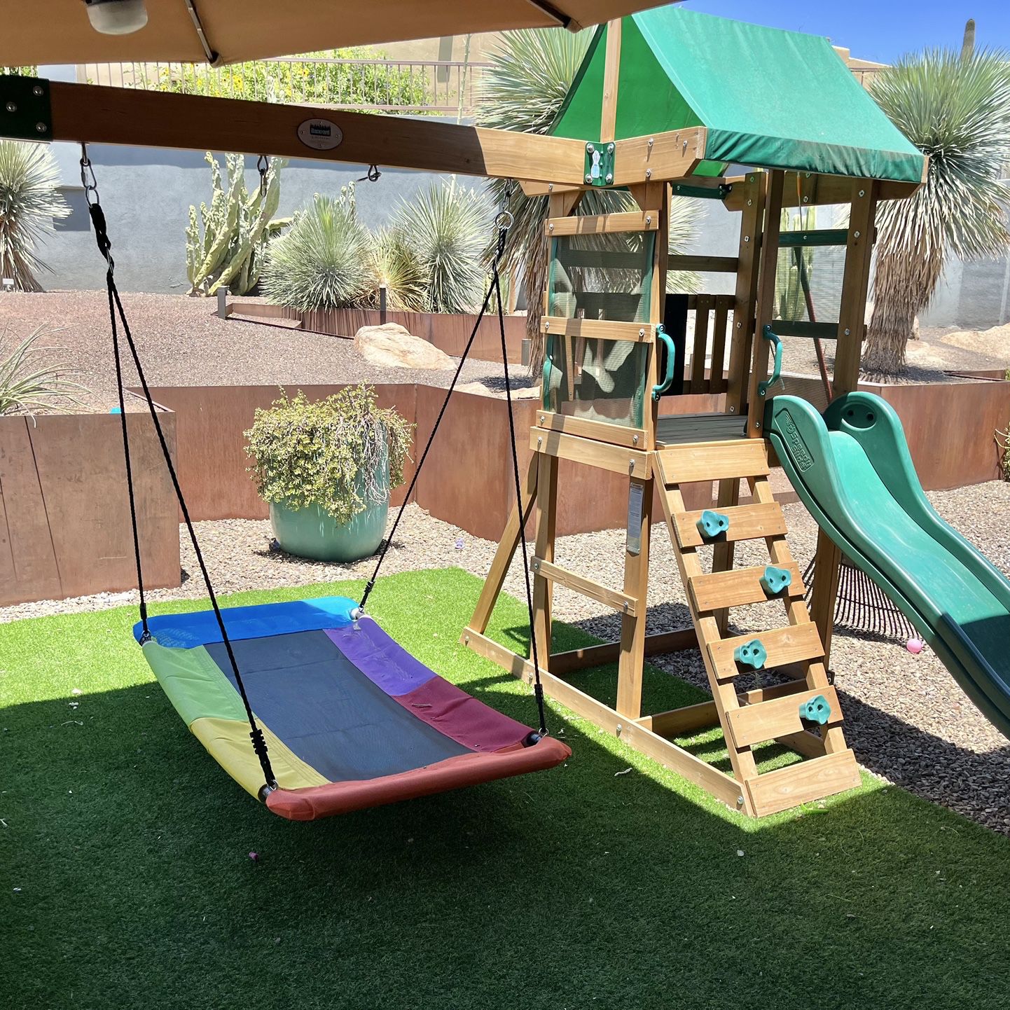 Kids Playground With Large Swing
