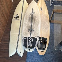 3 Damaged Surfboards 