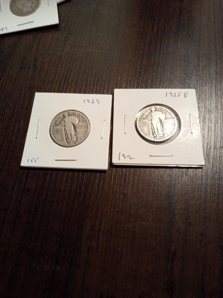 1925 P And 1929 Standing Liberty Quarter Dollar