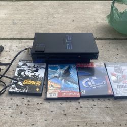 PlayStation 2 With 4 Games & 1 Controller 