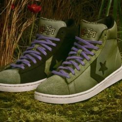 Converse Pro-Leather Mid Men's Sz 9 BLM Black History Sneaker Shoes NIB