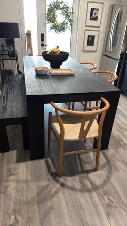 Black Wood Dining Table