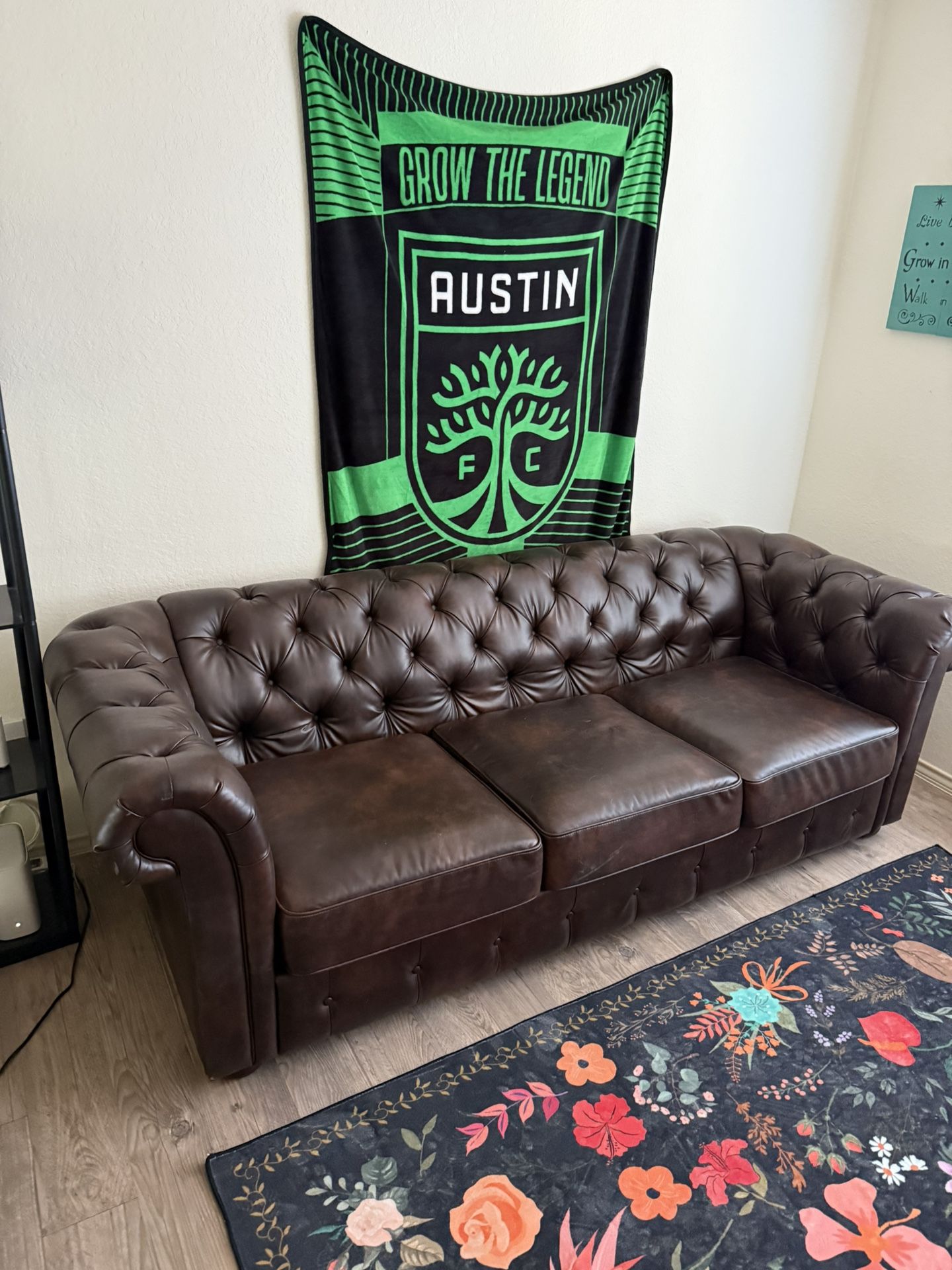 Faux Leather Couch For Sale