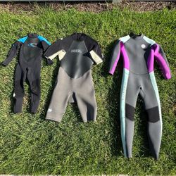 Wetsuit Kids $50 each / $100 for all 3- Fullsuit Girls Sz 14, Spring Adult Small, Fullsuit Sz 4