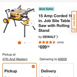 Table Saw Rolling Stand 