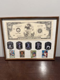 Framed Baseball Cards With Canseco Forty Bases Bill