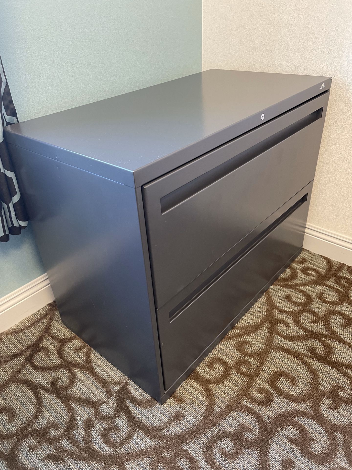 3 Charcoal Grey Like New File Cabinets 