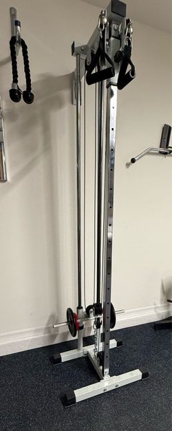 Wall mounted tricep extension/ lat pull down machine