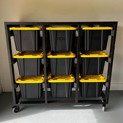Garage Organization Tote Storage Shelves 
