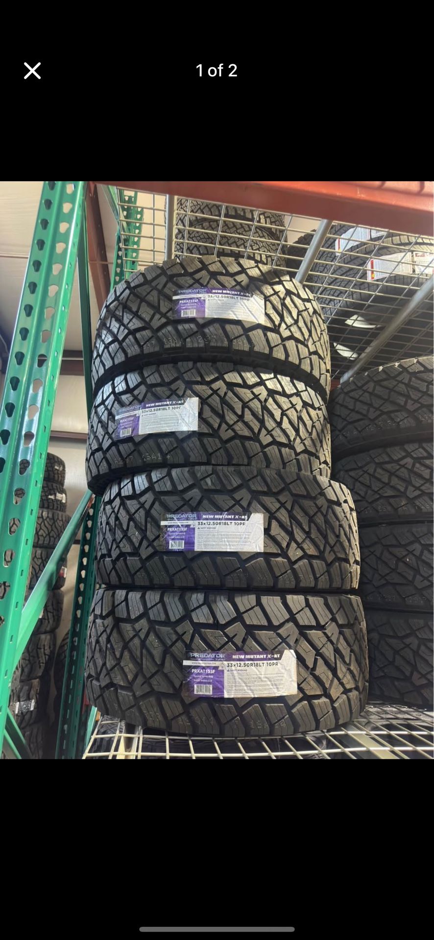 33X12.50R18LT Predator New Mutant X-AT 10ply Tires