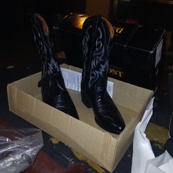 Dan Post Mens Black Mignon Corona Cowboy Boots 