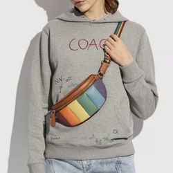 COACH Bethany Belt Bag With Rainbow Quilting NEW
