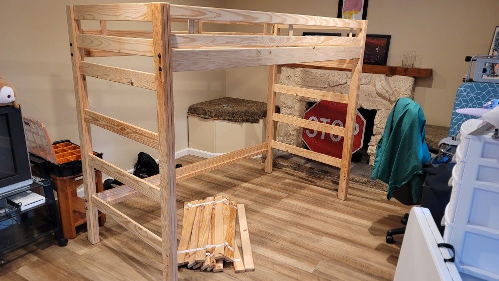 California Long Twin Loft Bed Frame