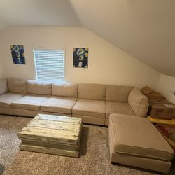 Upholstered sectional couch