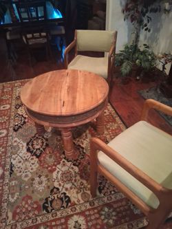 Coffee table and chairs