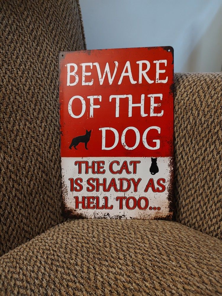 METAL SIGN. 12" X 8". NEW. PICKUP ONLY