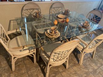 Mesa De 6 Sillas De Bamboo