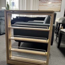 New Assembled 23"X3"X30" 4 Tier Pull Out Spice Rack Holder Shelves