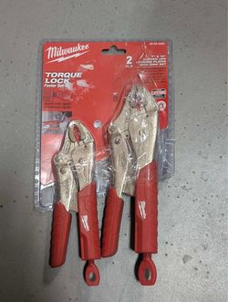 Milwaukee Torque Lock Curved Jaw Locking Pliers Set (2-Piece) – New