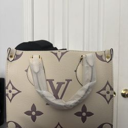 Louis Vuitton Giant Monogram Empreinte Bicolor Onthego PM Tote