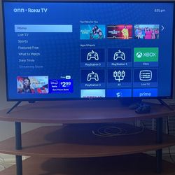 50 Inch Roku Tv And Tv Stand 