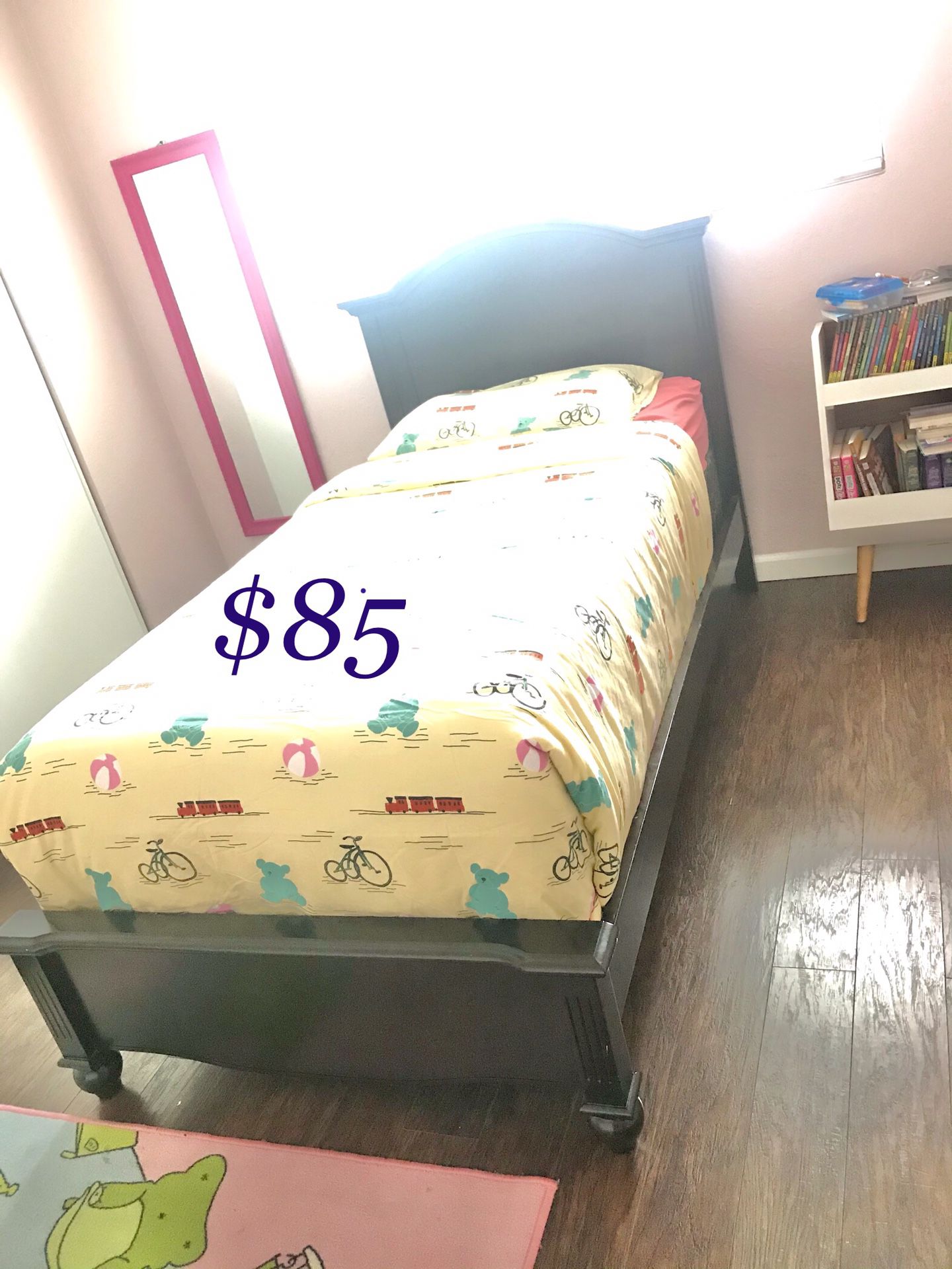 Tween bed with box spring