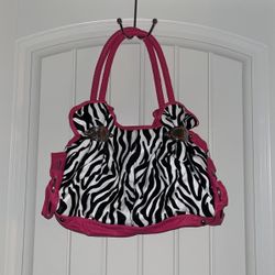 Pink Zebra Purse