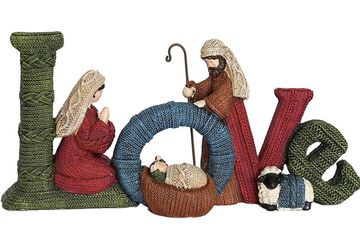 Christmas Figurine Love Nativity Statue - 10.4 Inch Resin Home Decor