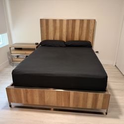 Juego De Cama Más Colchón Más Mesa De Noche 