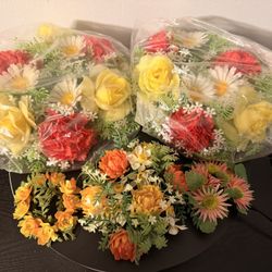 Vintage Plastic Grandma Flower Wreaths - Various Sizes