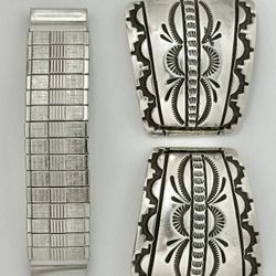 Vintage HY Henry Yazzie Navajo Native American Sterling Silver 925 Watch Band