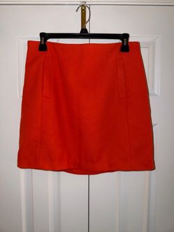 Banana republic Red-Orange Textured Mini Skirt