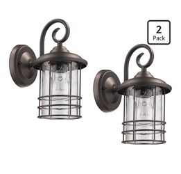 NEW 2 Pack of Oil Rubbed Bronze Outdoor Lights