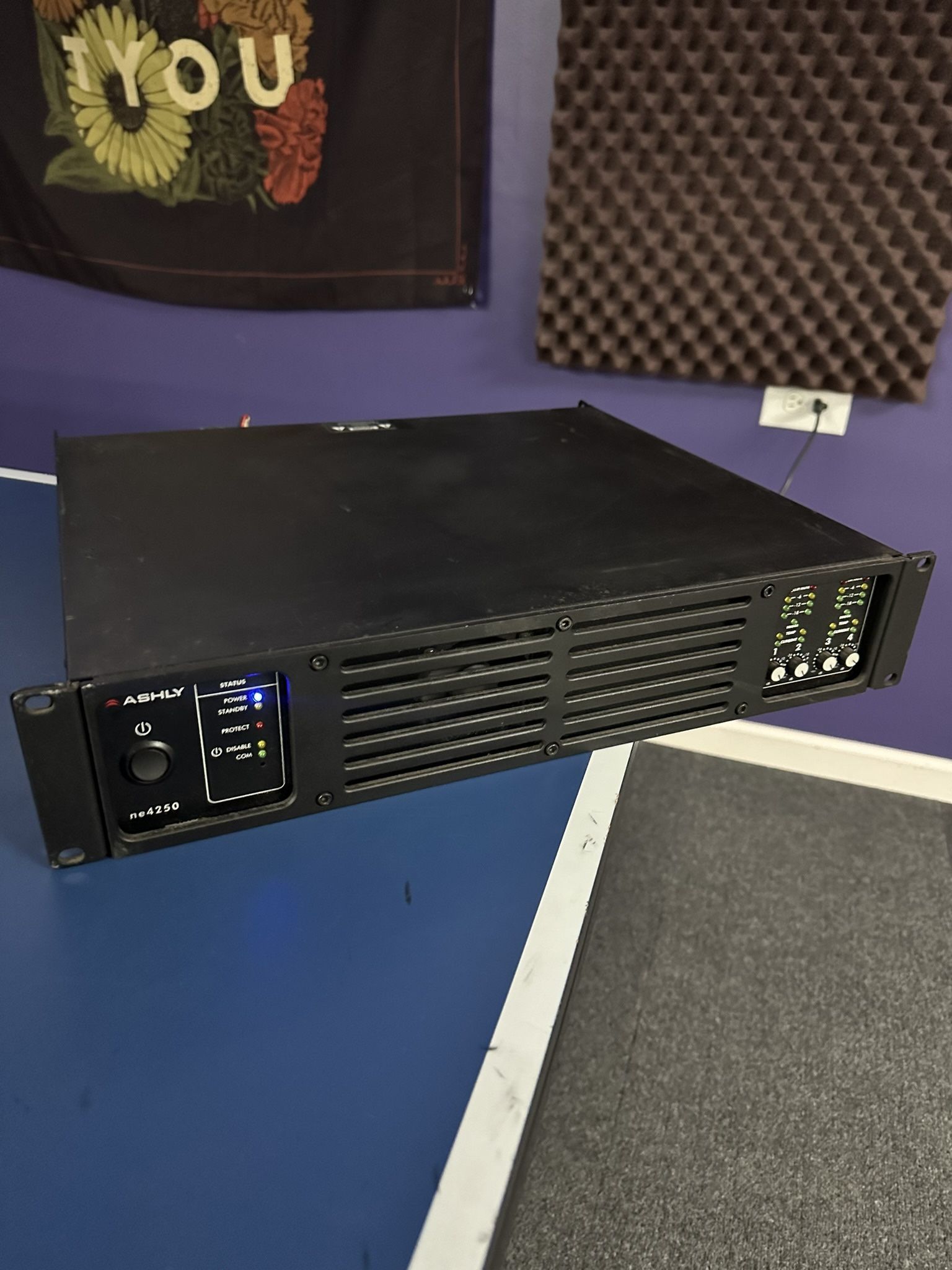 Ashly NE4250pe Network Enabled 4 Channel Power Amplifier 250 Watts at 70V