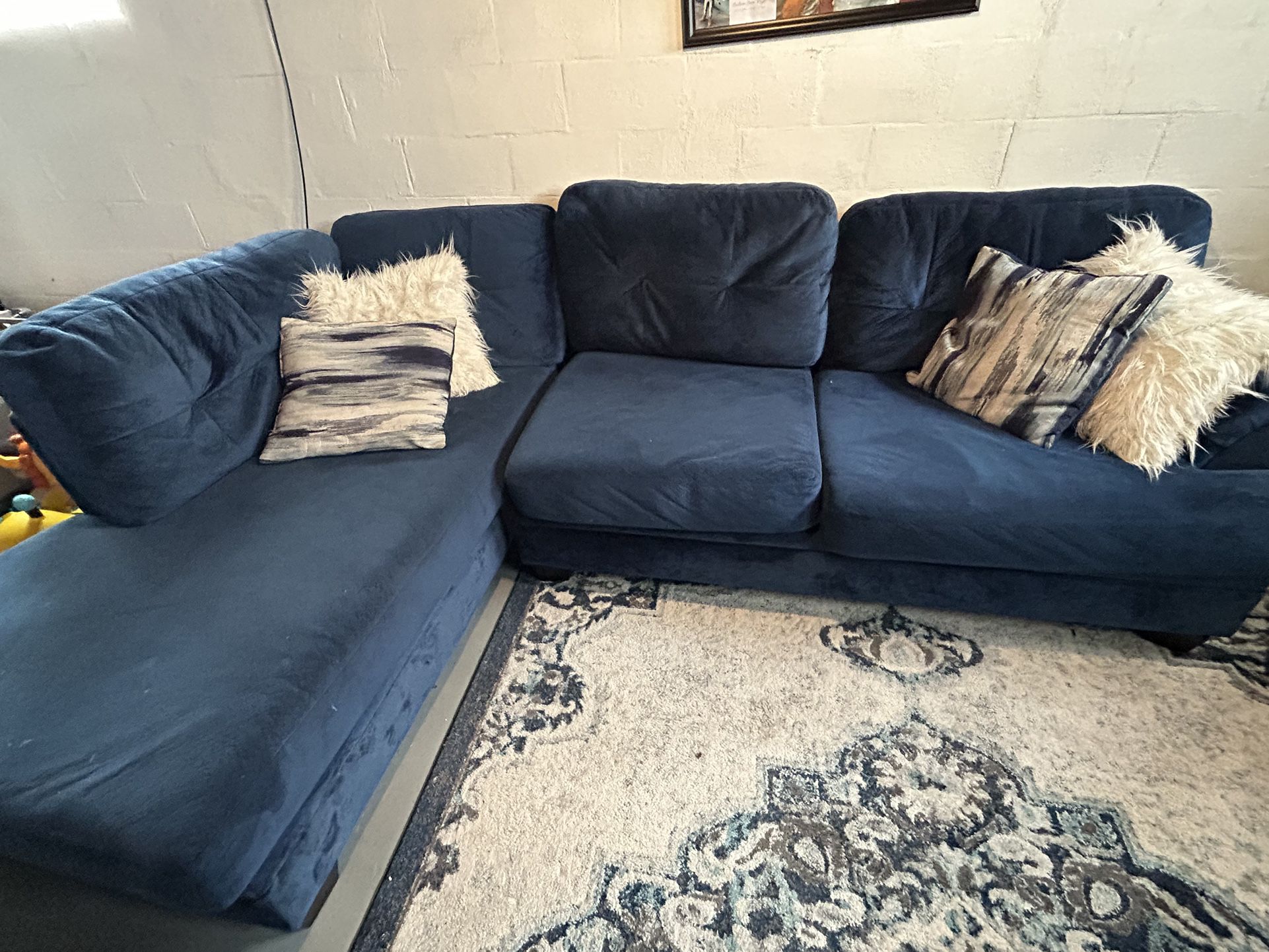 Suede Couch & Recliner 