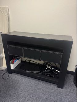 Black 1-Drawer Console Table