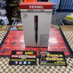 VESSEL Interchangeable Screwdriver W/ 36pc. Bits