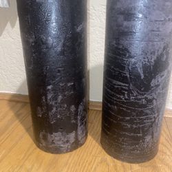 Set Of 2 Black Candles 