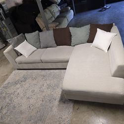 2 Piece L Shaped Beige Ashley Sectional