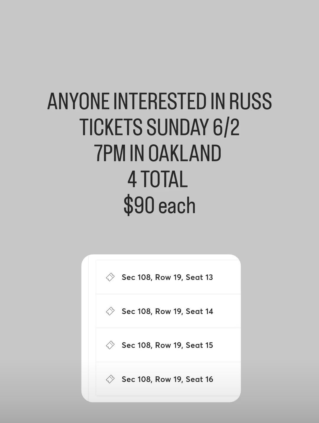 Tickets