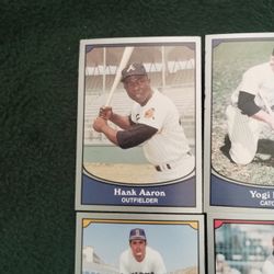 1990 Pacific Baseball Legends 9 Card Set Hank Aaron Yogi Berra Orlando Cepeda Tony La Russia Etc
