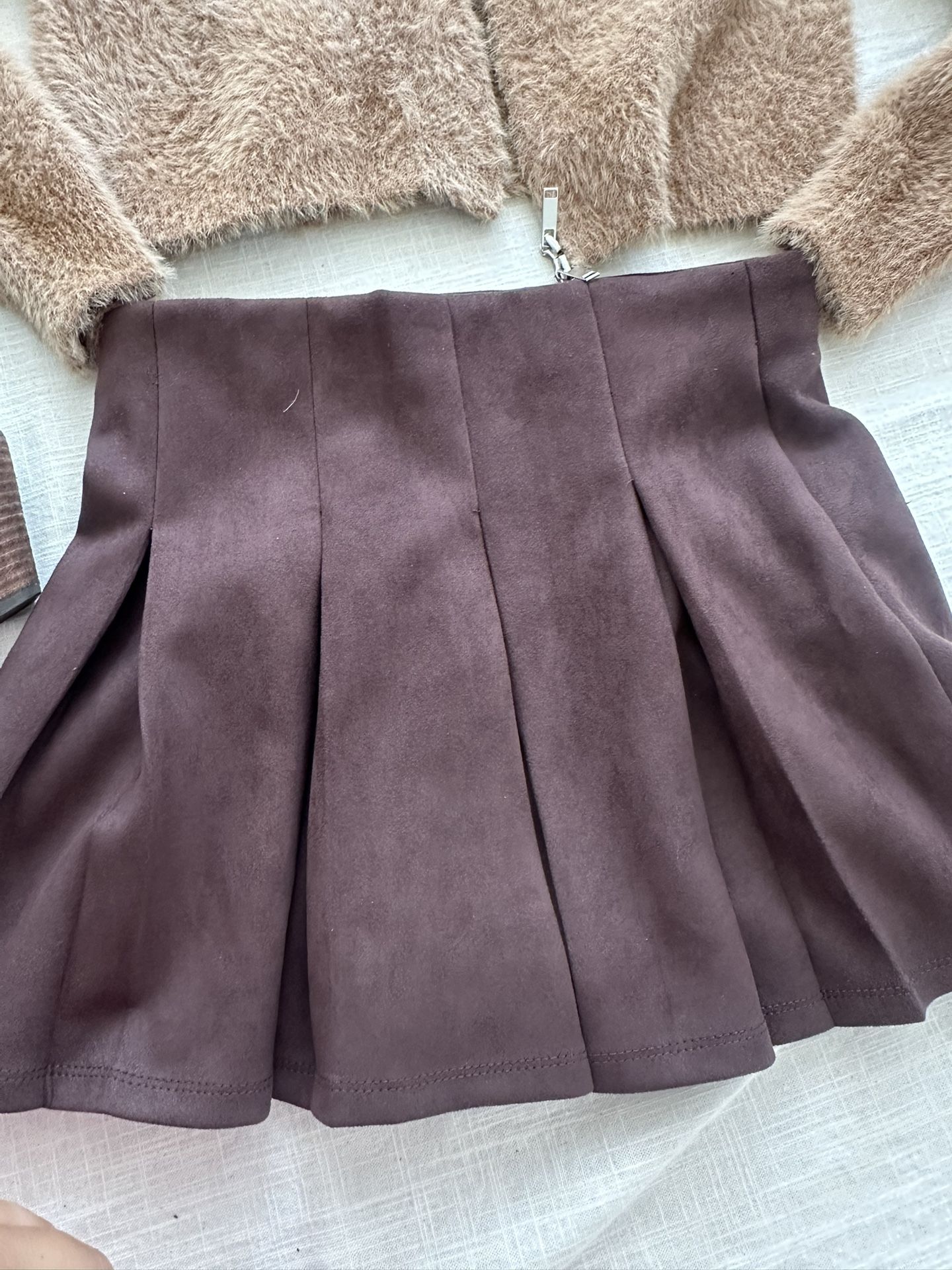 Brown Suede Skirt Size Small