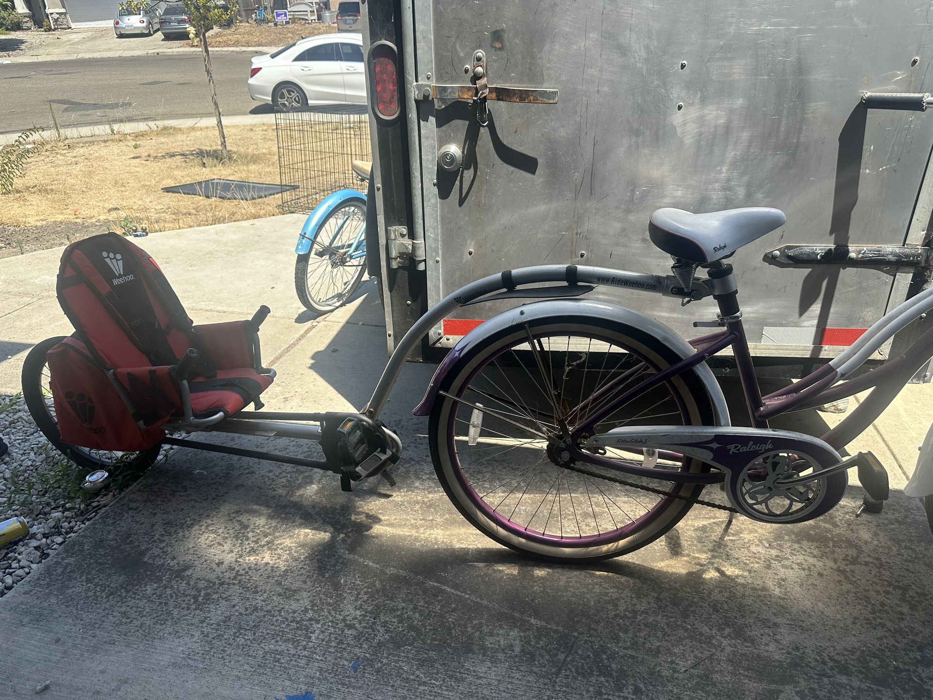 Cycling Weehoo Used Bike And Weehoo Trailer