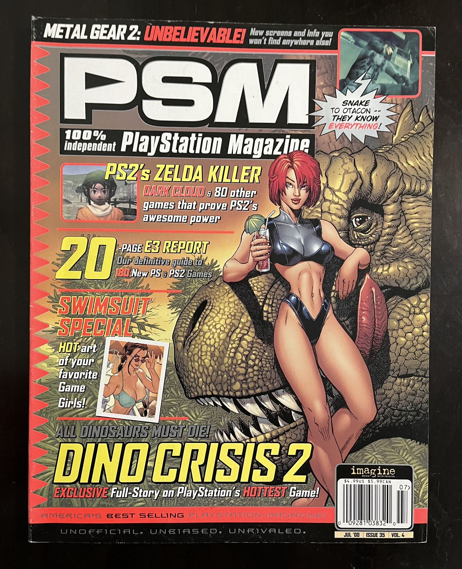 PSM Playstation Gaming Magazine 35 July 2000 Vol 4 First Swimsuit Edition