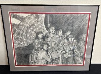 T.B. McDonald Charcoal Original Drawing